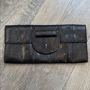 R&Y AUGOUSTI Anaconda and Stingray Flap Clutch